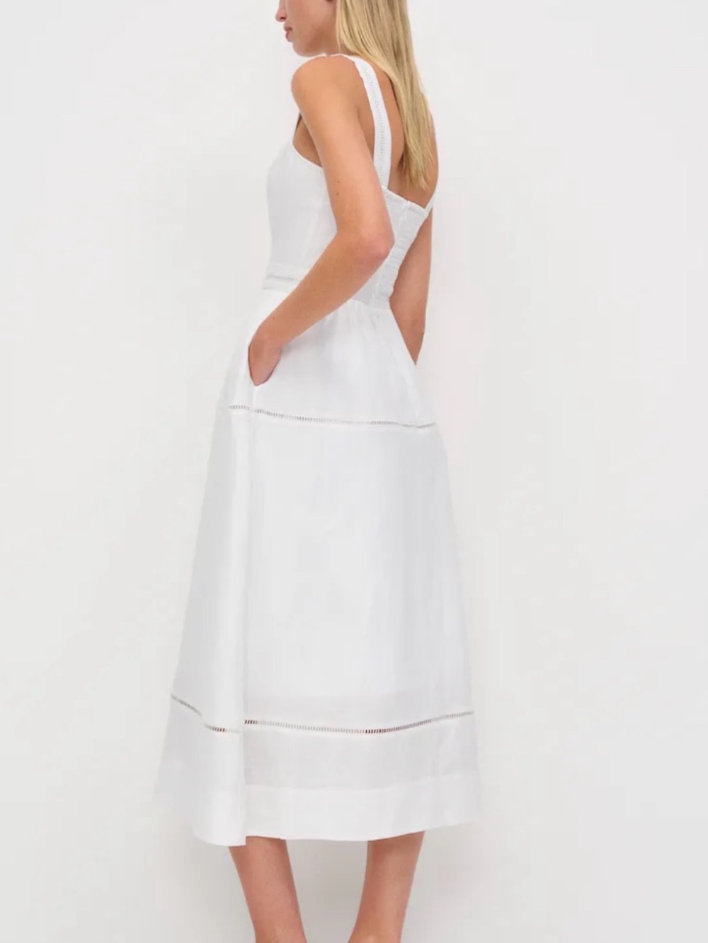Reformation Everett Linen Midi Sundress NWOT - Picture 3 of 7